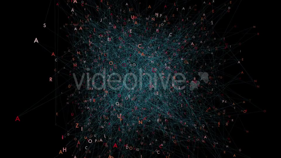 Virtual Numbers Data Cloud Flow Stream Graphic on Black Background Videohive 21421114 Motion Graphics Image 2