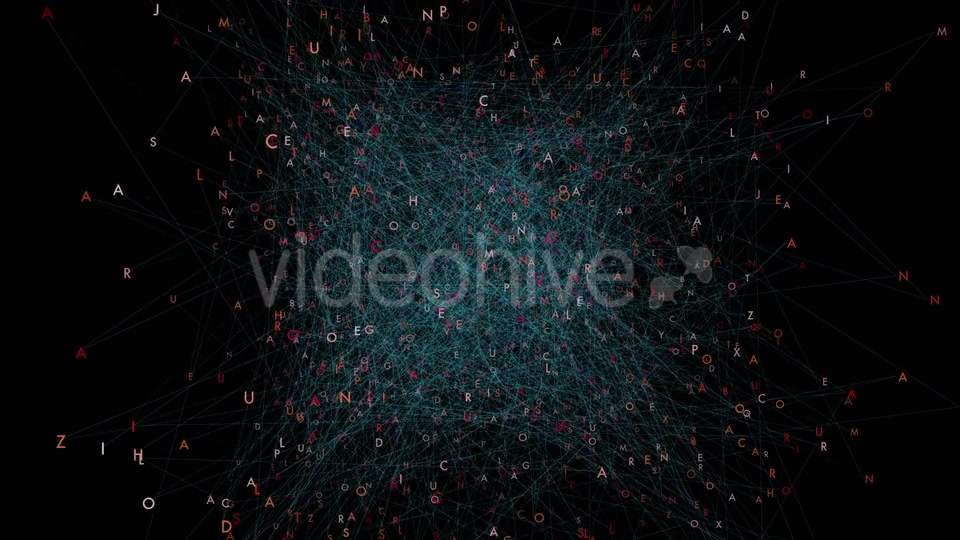 Virtual Numbers Data Cloud Flow Stream Graphic on Black Background Videohive 21421114 Motion Graphics Image 3