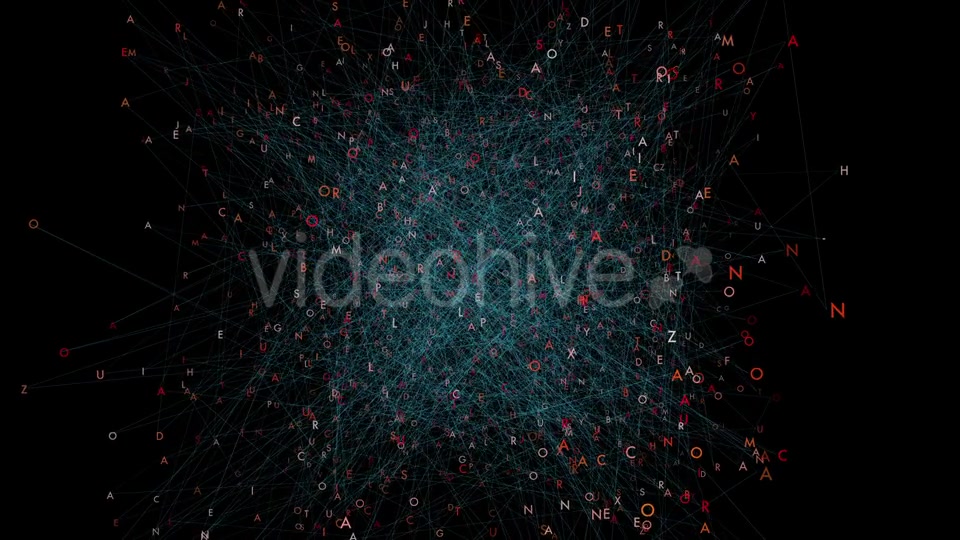Virtual Numbers Data Cloud Flow Stream Graphic on Black Background Videohive 21421114 Motion Graphics Image 5
