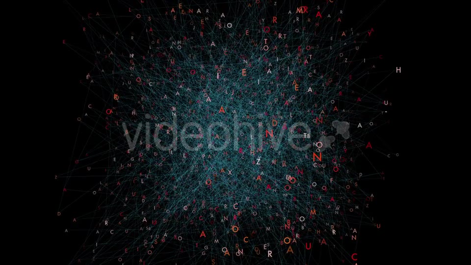 Virtual Numbers Data Cloud Flow Stream Graphic on Black Background Videohive 21421114 Motion Graphics Image 6