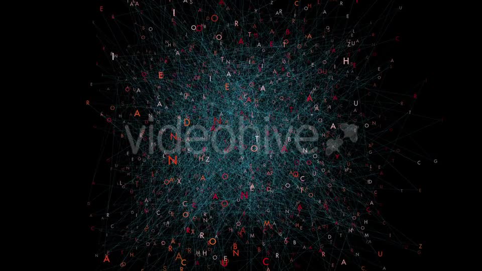 Virtual Numbers Data Cloud Flow Stream Graphic on Black Background Videohive 21421114 Motion Graphics Image 7