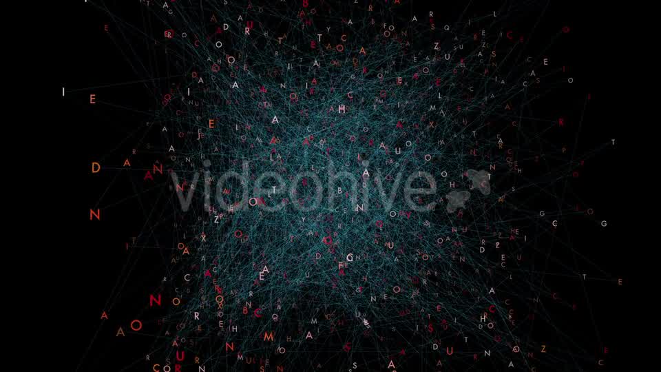 Virtual Numbers Data Cloud Flow Stream Graphic on Black Background Videohive 21421114 Motion Graphics Image 8