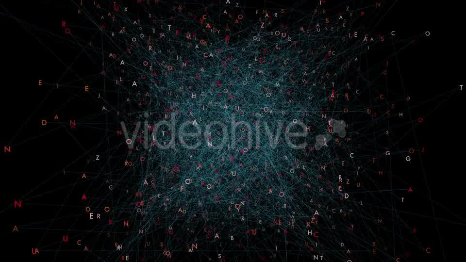 Virtual Numbers Data Cloud Flow Stream Graphic on Black Background Videohive 21421114 Motion Graphics Image 9