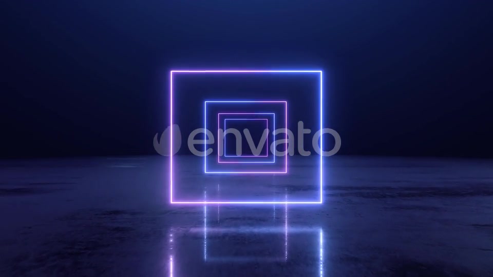 VJ Abstract Neon Square Tunnel Videohive 23468365 Motion Graphics Image 10