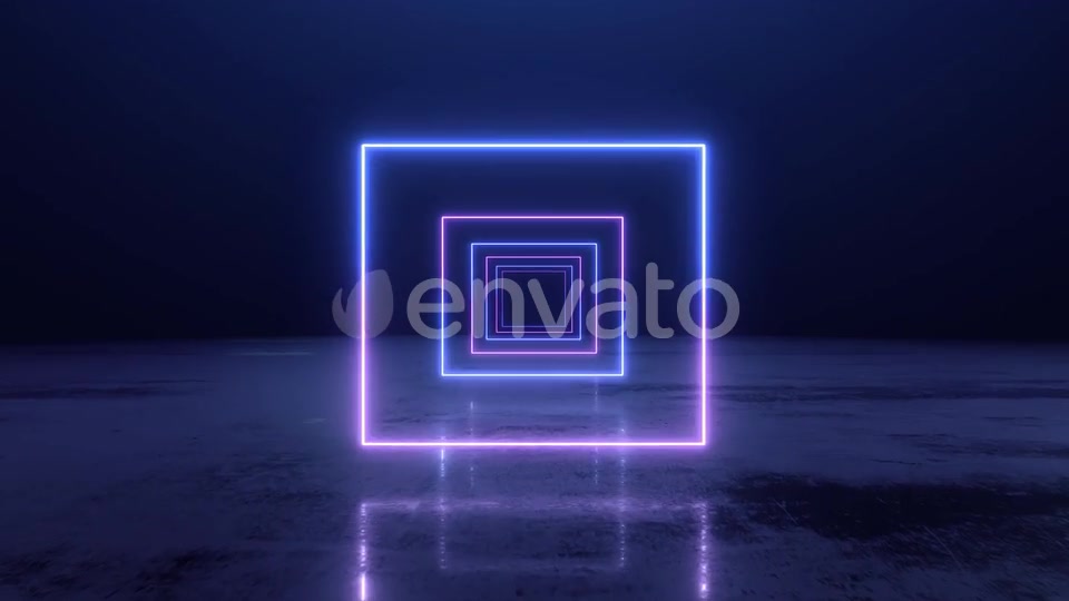 VJ Abstract Neon Square Tunnel Videohive 23468365 Motion Graphics Image 3