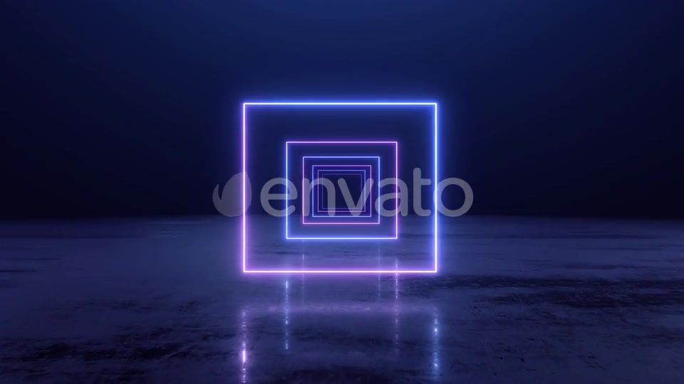 VJ Abstract Neon Square Tunnel Videohive 23468365 Motion Graphics Image 4