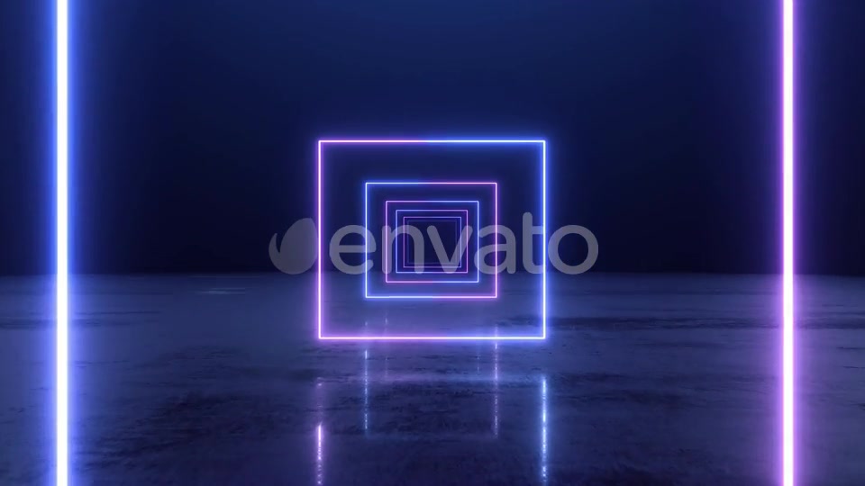 VJ Abstract Neon Square Tunnel Videohive 23468365 Motion Graphics Image 5