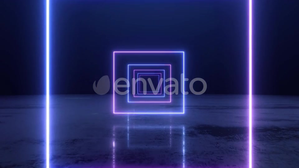 VJ Abstract Neon Square Tunnel Videohive 23468365 Motion Graphics Image 6