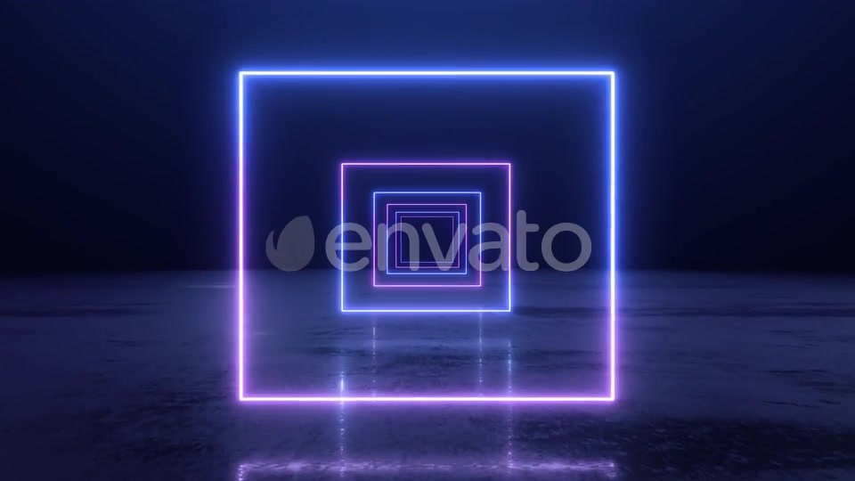 VJ Abstract Neon Square Tunnel Videohive 23468365 Motion Graphics Image 8