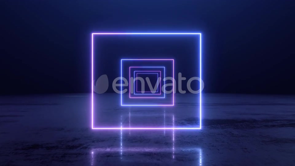 VJ Abstract Neon Square Tunnel Videohive 23468365 Motion Graphics Image 9