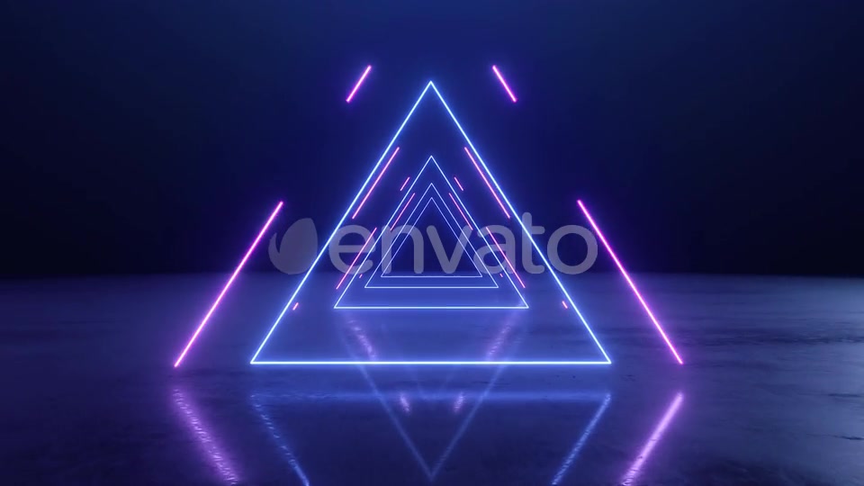 VJ Abstract Neon Triangle Tunnel Videohive 23476437 Motion Graphics Image 10