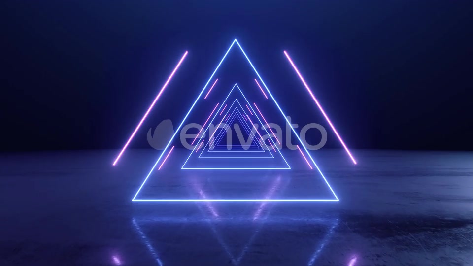 VJ Abstract Neon Triangle Tunnel Videohive 23476437 Motion Graphics Image 3