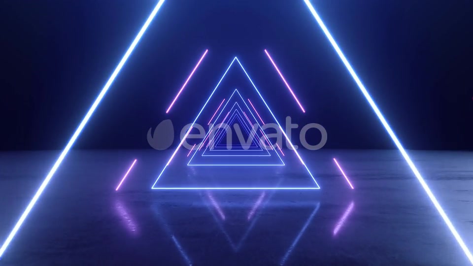 VJ Abstract Neon Triangle Tunnel Videohive 23476437 Motion Graphics Image 5