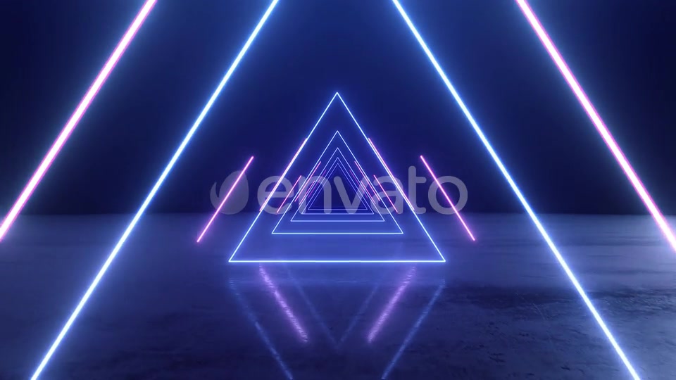 VJ Abstract Neon Triangle Tunnel Videohive 23476437 Motion Graphics Image 6