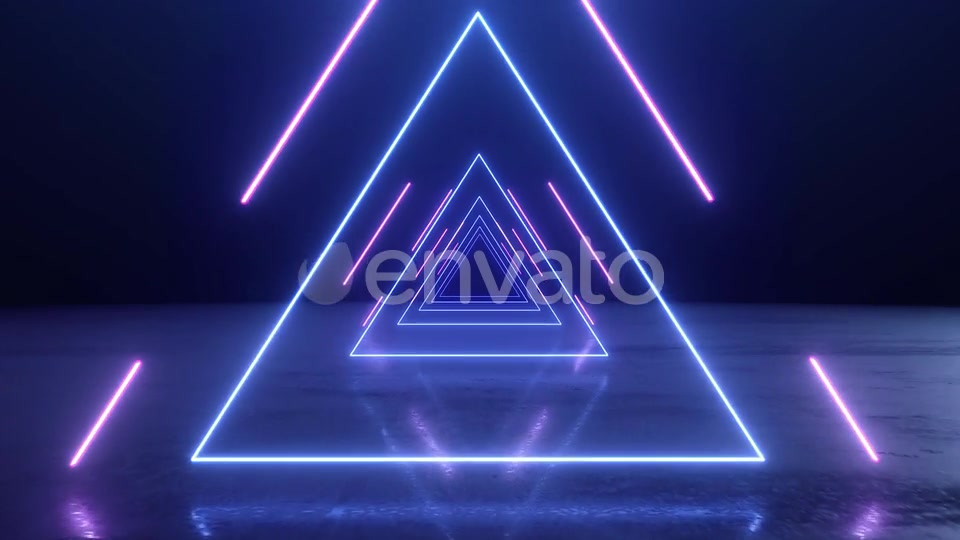 VJ Abstract Neon Triangle Tunnel Videohive 23476437 Motion Graphics Image 8