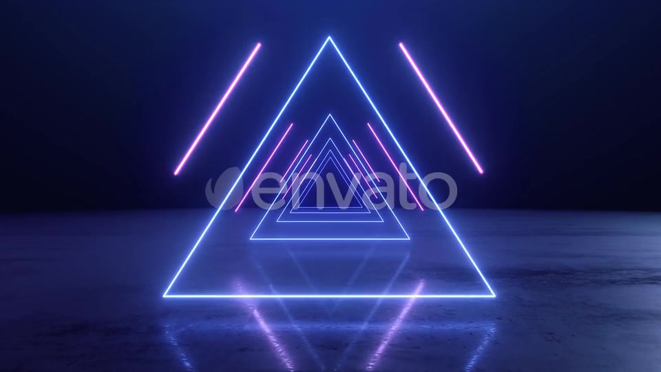 VJ Abstract Neon Triangle Tunnel Videohive 23476437 Motion Graphics Image 9