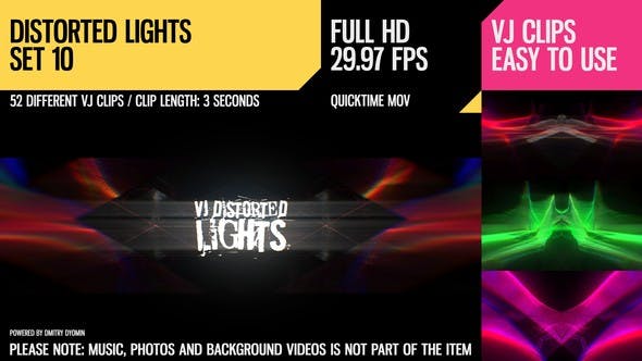 VJ Distorted Lights (Set 10) - 19458746 Download Videohive