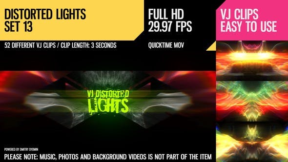 VJ Distorted Lights (Set 13) - Download 19458838 Videohive