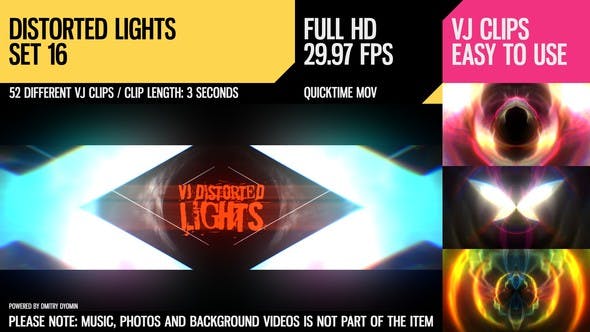 VJ Distorted Lights (Set 16) - Download 19458900 Videohive