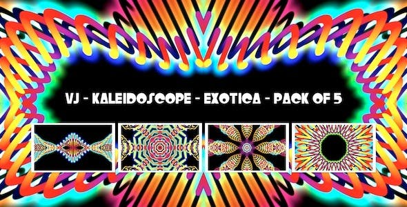 VJ Kaleidoscope Exotica Pack of 5 - Videohive 7885456 Download