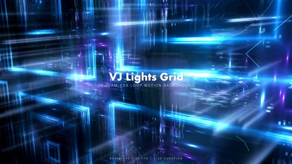 VJ Lights Grid 6 - 16363891 Videohive Download