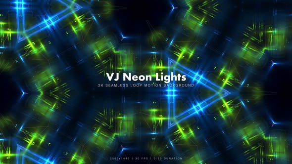 VJ Neon Lights 14 - Videohive 16229180 Download