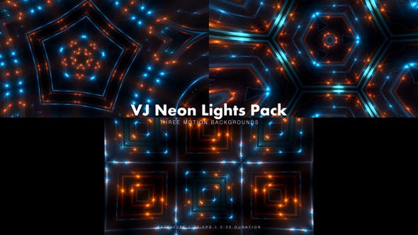 VJ Neon Lights Pack 4 - Videohive Download 15898334