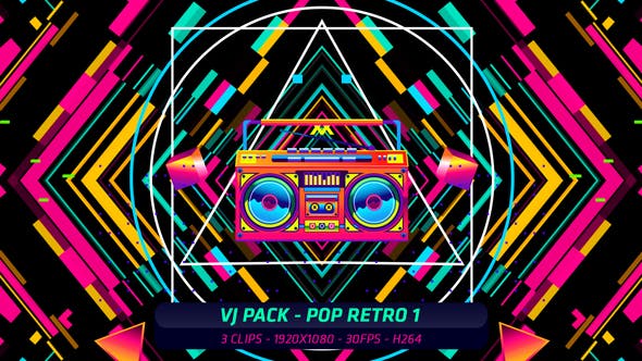 VJ Pack Pop Retro 1 - Download 22076675 Videohive