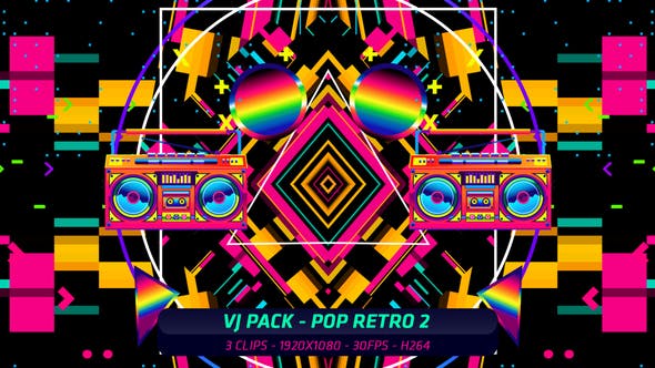 VJ Pack Pop Retro 2 Quick Download Videohive 22077265 Motion Graphics