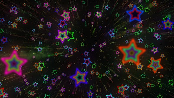 VJ Shooting Star Colorful Background - Videohive Download 9241693