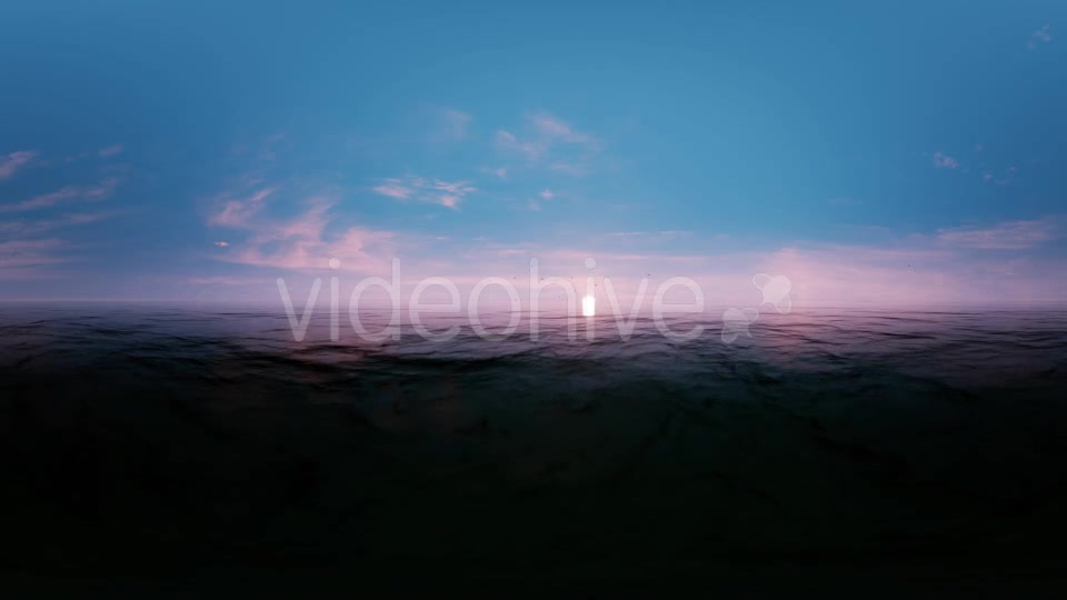 VR 360 Degree Panorama Ocean Sunset Seagulls Videohive 20502319 Motion Graphics Image 2
