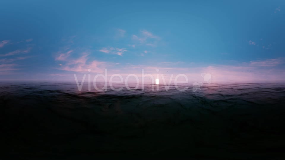 VR 360 Degree Panorama Ocean Sunset Seagulls Videohive 20502319 Motion Graphics Image 3