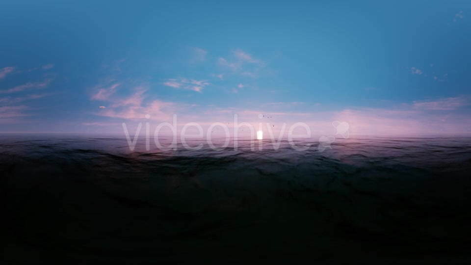 VR 360 Degree Panorama Ocean Sunset Seagulls Videohive 20502319 Motion Graphics Image 4