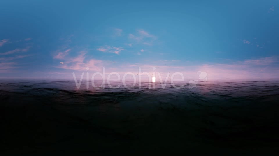 VR 360 Degree Panorama Ocean Sunset Seagulls Videohive 20502319 Motion Graphics Image 5