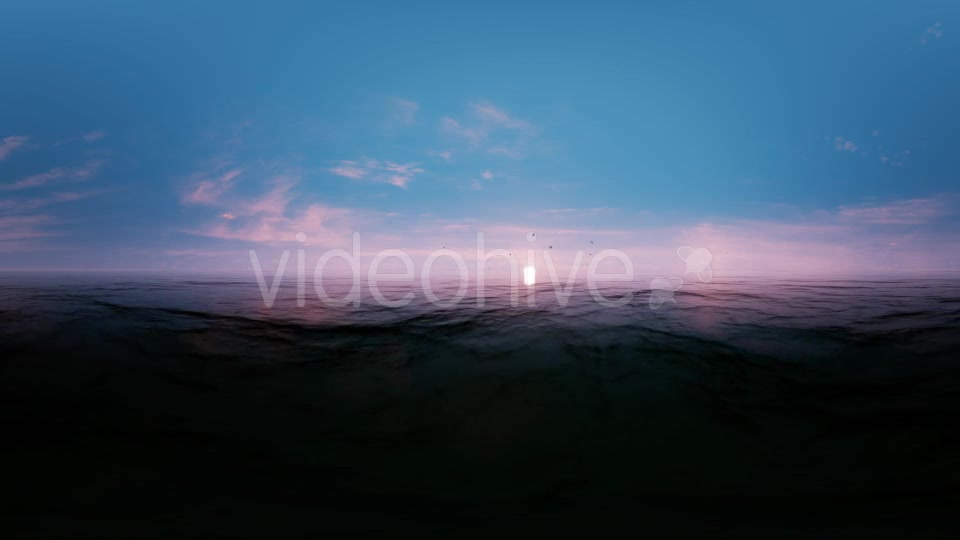 VR 360 Degree Panorama Ocean Sunset Seagulls Videohive 20502319 Motion Graphics Image 8