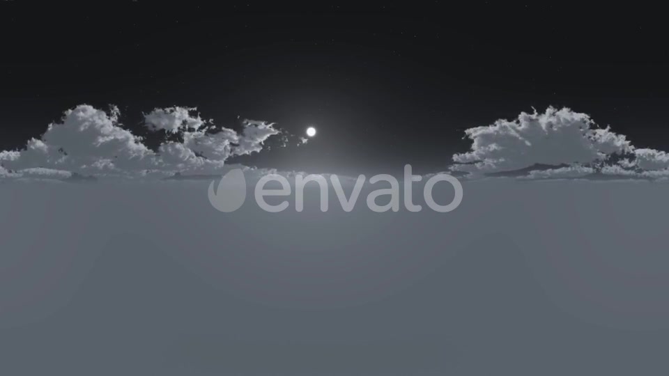 VR 360 Degree Panorama of Sky And Clouds at Night Videohive 22173928 Motion Graphics Image 5