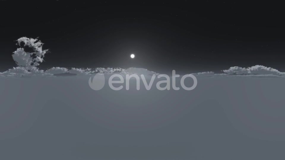 VR 360 Degree Panorama of Sky And Clouds at Night Videohive 22173928 Motion Graphics Image 6