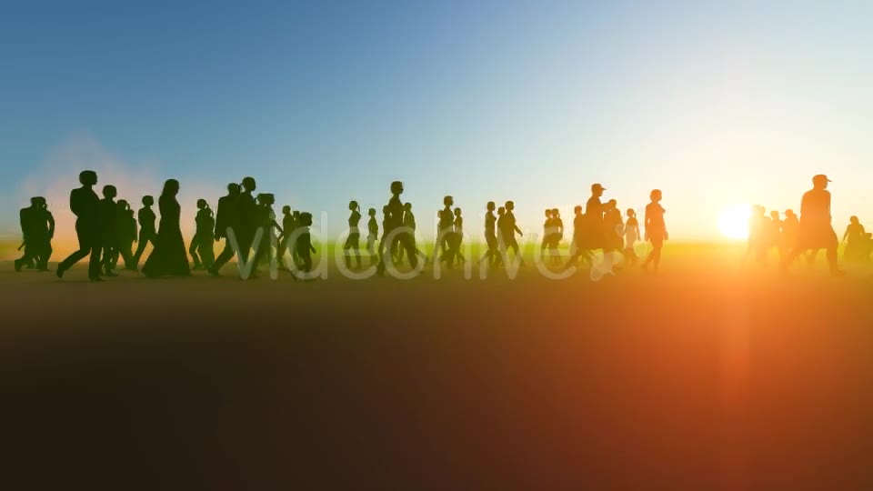 Walking People Silhouette Videohive 19788159 Motion Graphics Image 2