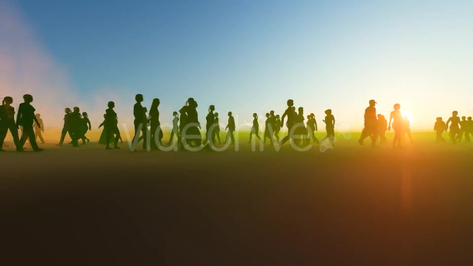 Walking People Silhouette Videohive 19788159 Motion Graphics Image 3