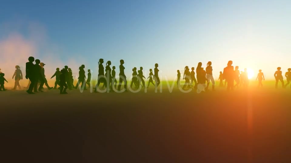 Walking People Silhouette Videohive 19788159 Motion Graphics Image 6