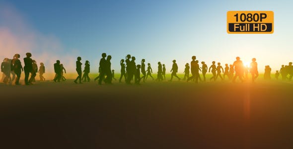 Walking People Silhouette - Videohive 19788159 Download