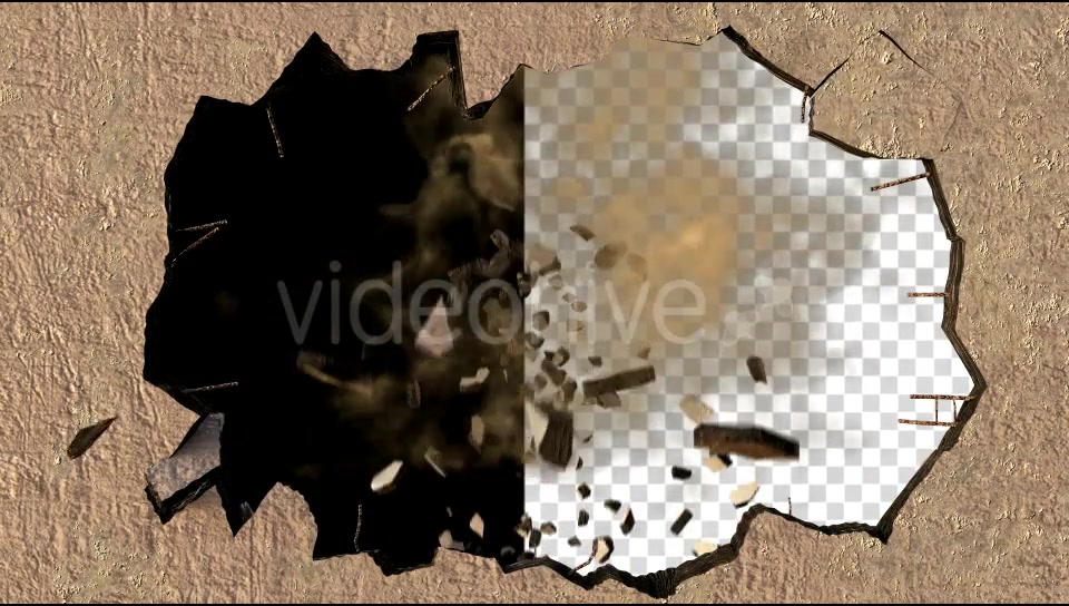 Wall Smash with Smoke Videohive 19556019 Motion Graphics Image 3