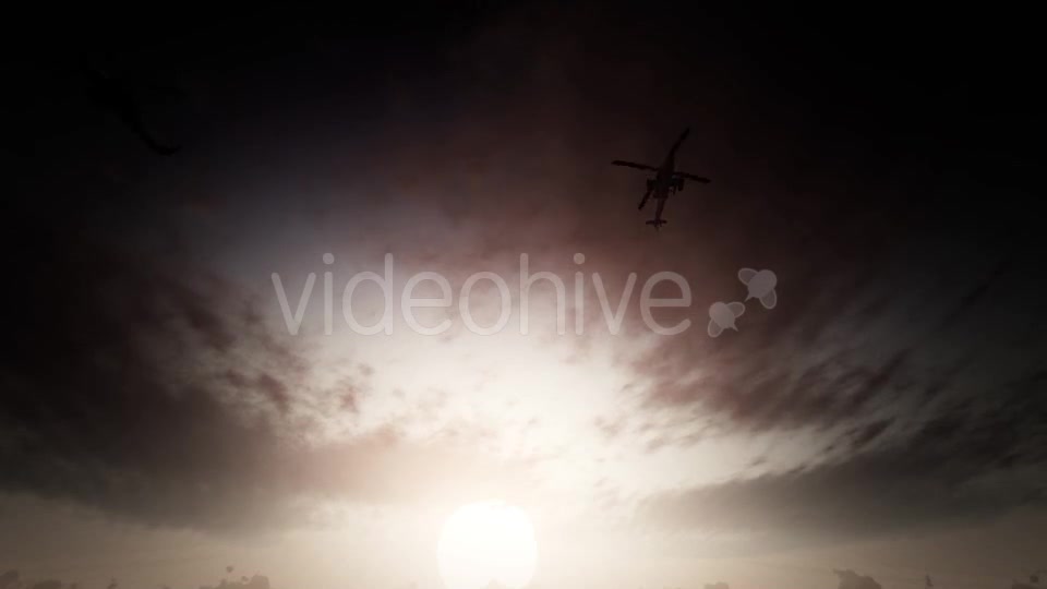 War Helicopters Dramatic Background Videohive 16710745 Motion Graphics Image 10