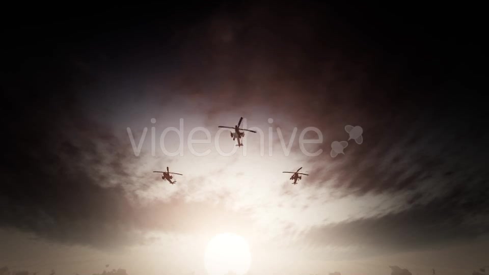War Helicopters Dramatic Background Videohive 16710745 Motion Graphics Image 3