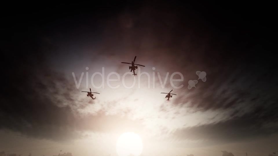War Helicopters Dramatic Background Videohive 16710745 Motion Graphics Image 4