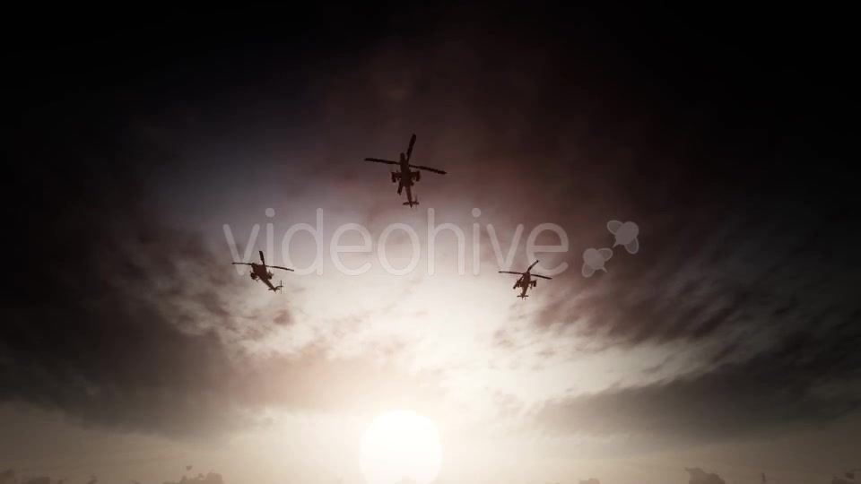 War Helicopters Dramatic Background Videohive 16710745 Motion Graphics Image 5