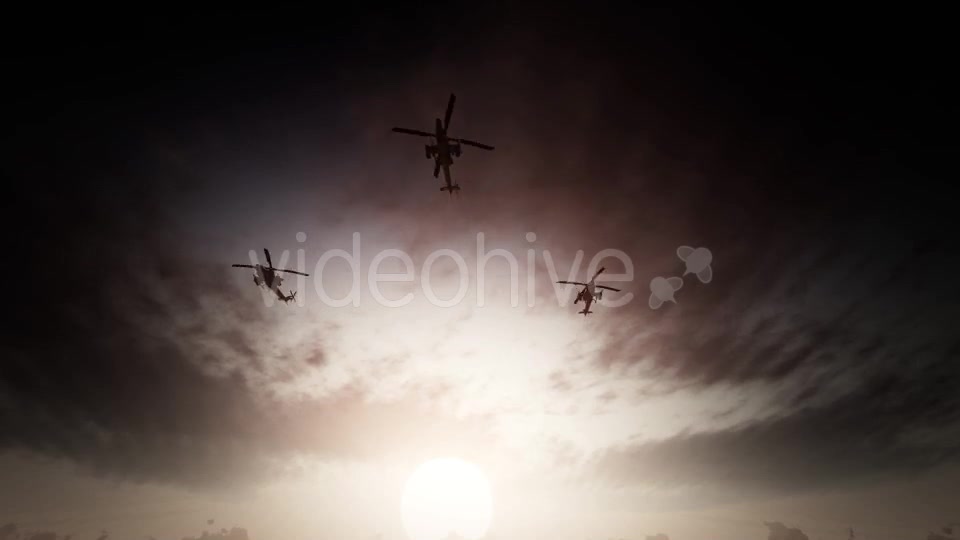 War Helicopters Dramatic Background Videohive 16710745 Motion Graphics Image 6