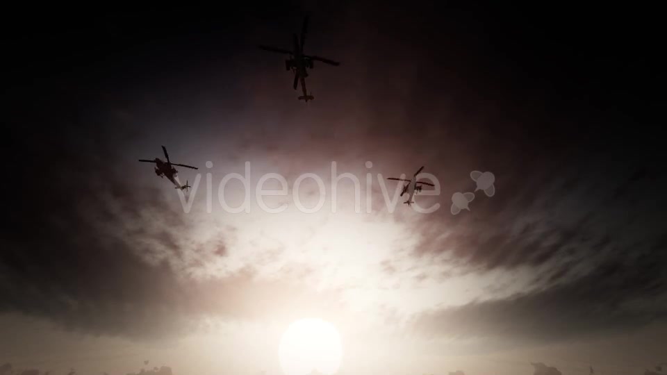 War Helicopters Dramatic Background Videohive 16710745 Motion Graphics Image 7