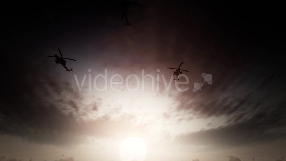 War Helicopters Dramatic Background Videohive 16710745 Motion Graphics Image 8