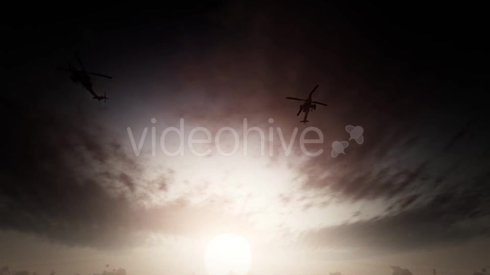 War Helicopters Dramatic Background Videohive 16710745 Motion Graphics Image 9
